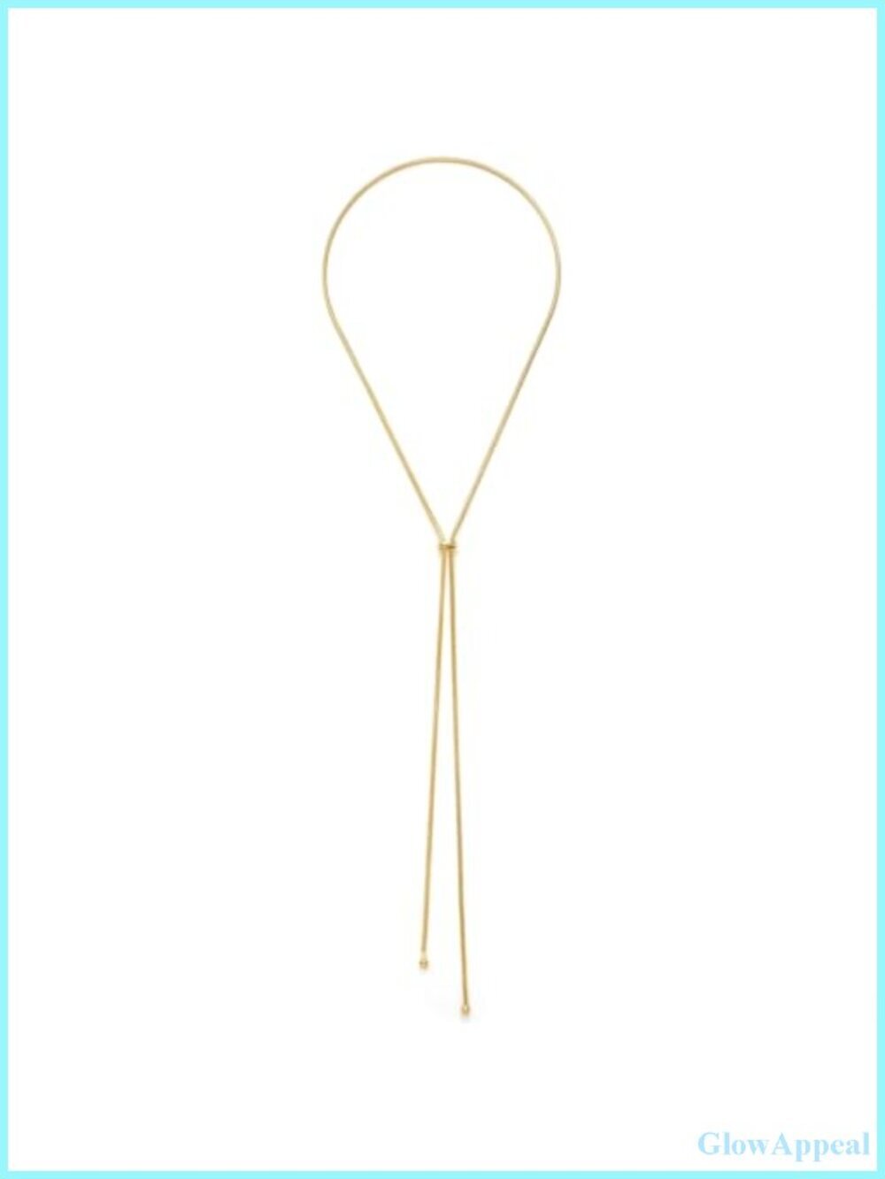 Extra Long Y Necklace Adjustable Lariat Snake Chain Gold Plated 47 Inch
